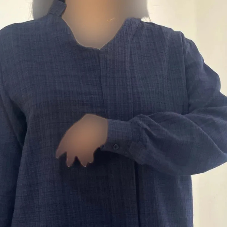 شومیز جلوبسته لینن زنانه فری سایز تا 48 کد 1349