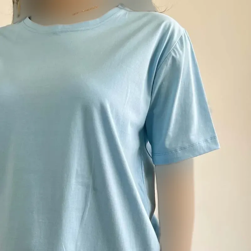 تیشرت بیسیک نخ پنبه زنانه مدل 1134 رنگبندی متنوع سایز 36 تا 48