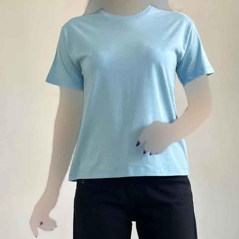تیشرت بیسیک نخ پنبه زنانه مدل 1134 رنگبندی متنوع سایز 36 تا 48