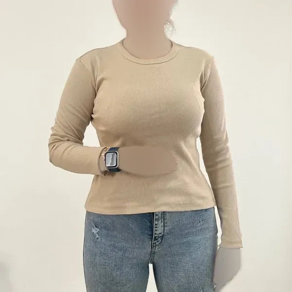 بلوز یقه گرد کبریتی زنانه کد 1225 مناسب سایز 38 تا 46