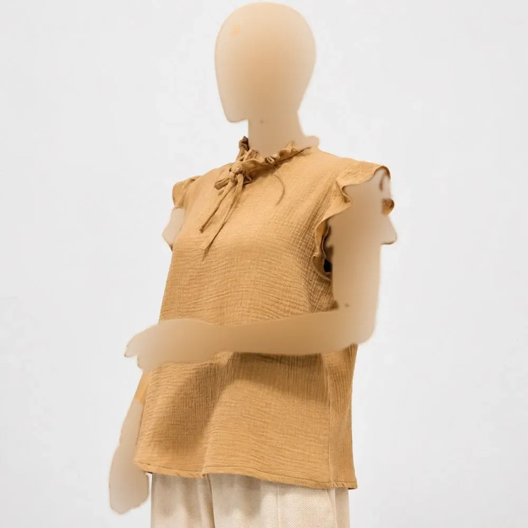 تاپ زنانه دبل فیس کد 1430 جنس وال قد 55 سانتیمتر
