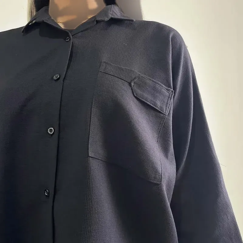 شومیز لینن خفاشی زنانه قد 67 سانت دور سینه 144 سانت کد 1365