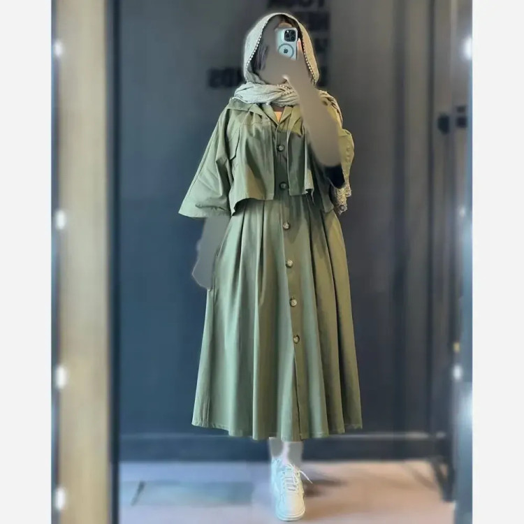 ست کت و سارافون لینن مدل هلند زنانه در سه رنگ سایز 38 تا 48