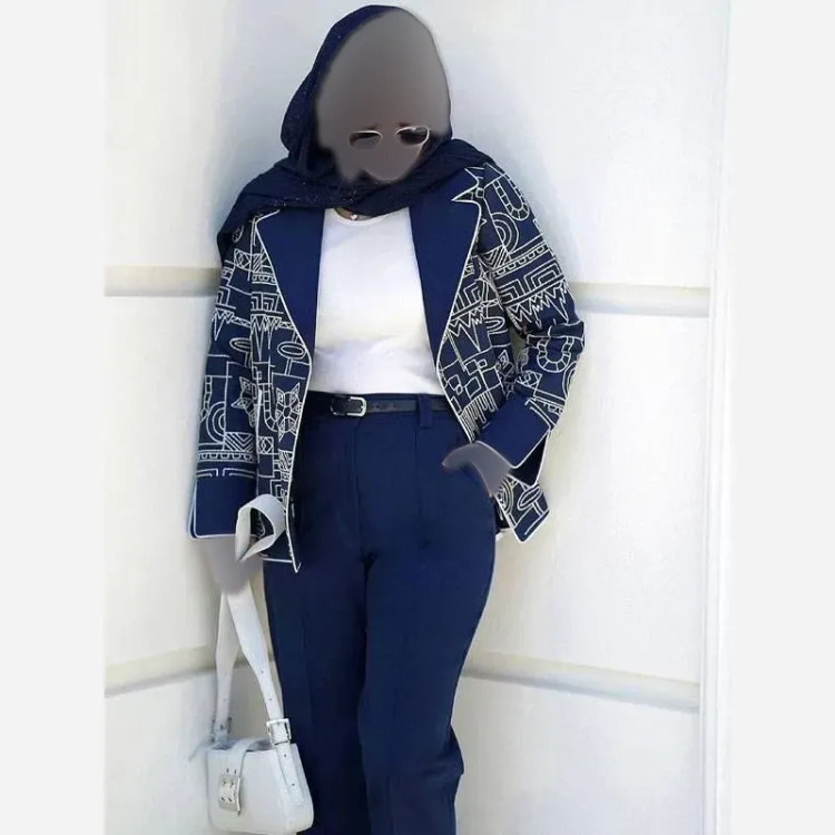 ست مانتو شلوار زنانه جنس مازراتی مدل ابریشم سایزبندی یک و دو