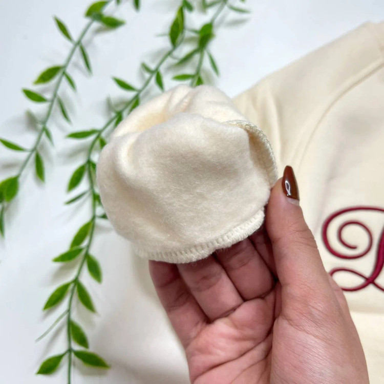 بلوز دورس بچگانه تو کرکی طرح گلدوزی شده رنگ کرم