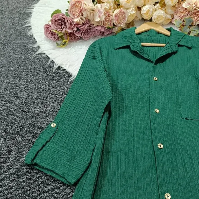 شومیز مانتویی زنانه مدل شیما جنس سوپر آیوا فری سایز 38 تا 46