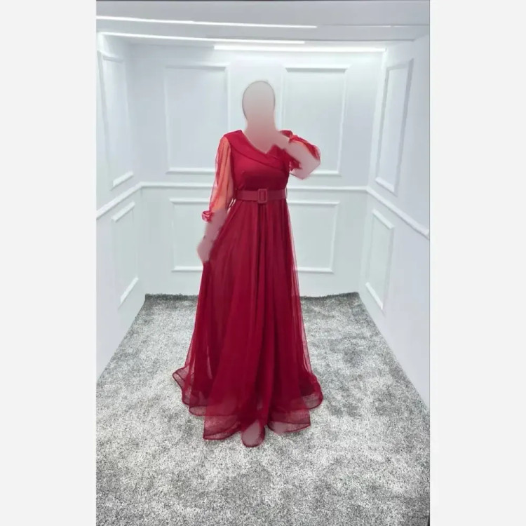 پیراهن مجلسی ماکسی زنانه آروشا کد 1 پولک زارا کش کمربنددار سایز 36 تا 54