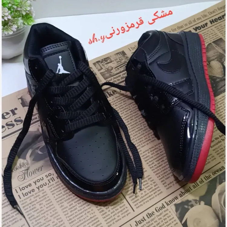 کفش کتانی جردن نایک زنانه چرم حوله ای با کفی طبی و زیره پیو رابر سایز 37 تا 40