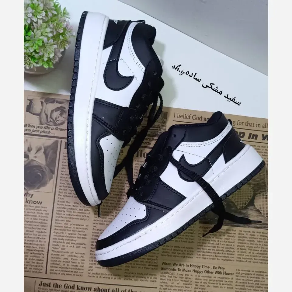 کفش کتانی جردن نایک زنانه چرم حوله ای با کفی طبی و زیره پیو رابر سایز 37 تا 40