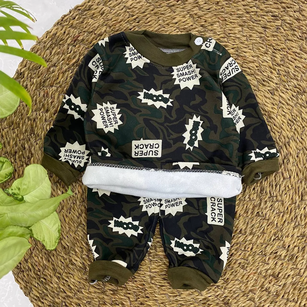 ست بلوز و شلوار نوزادی تو کرکی وارداتی سایز 0 تا 18 ماه
