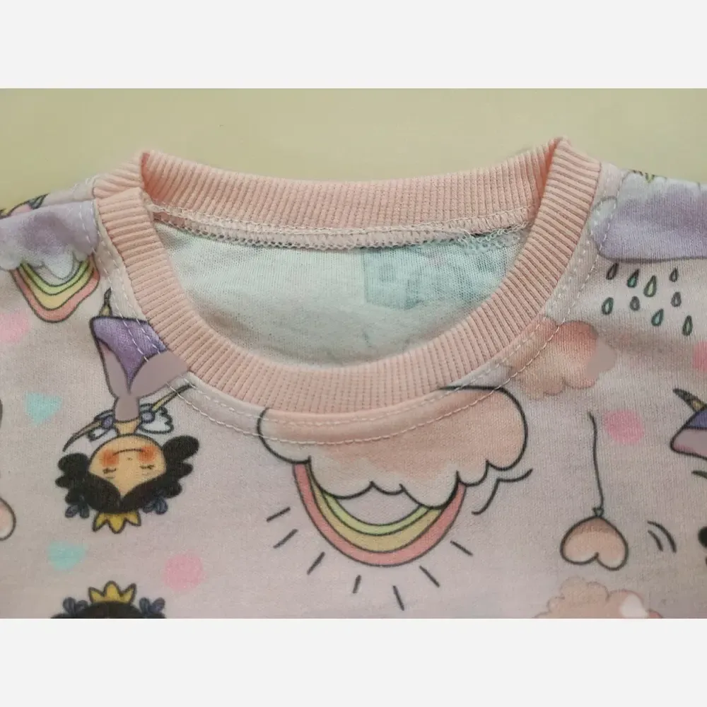 ست بلوز و شلوار راحتی دخترانه طرح پرنسس و اسب تک شاخ