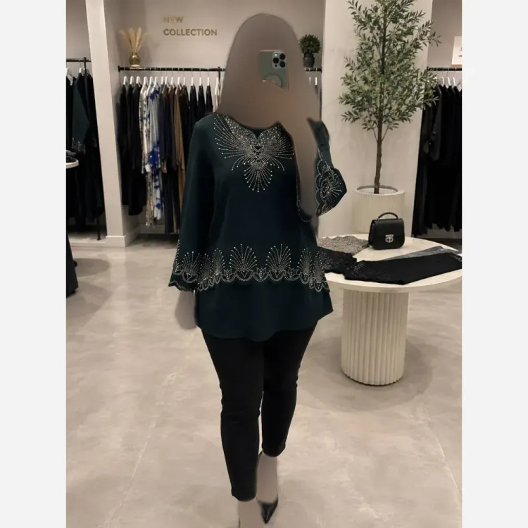 شومیز زنانه قواره دار جنس حریر جورجت آستردار فری سایز تا 48