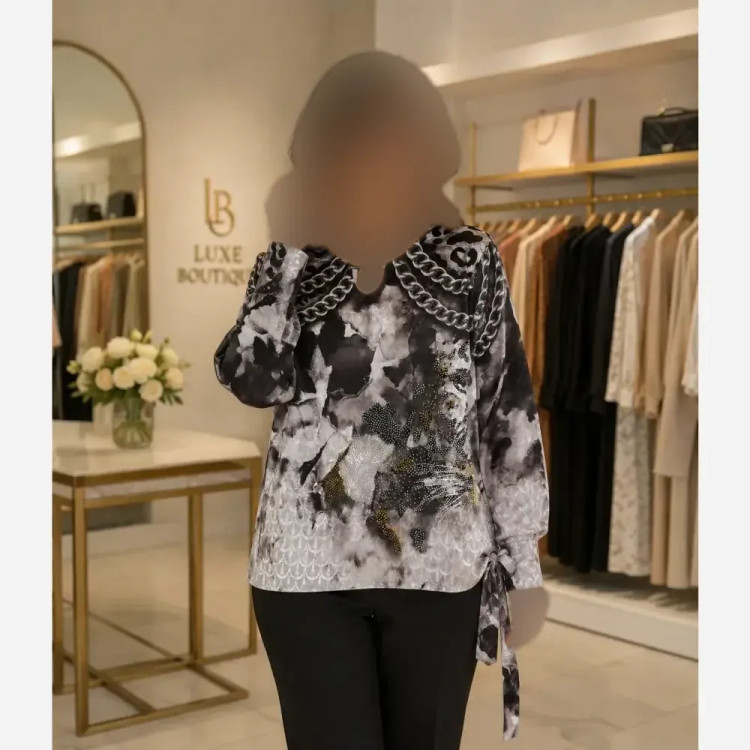 شومیز زنانه ساتن نگیندار مجلسی و مهمانی سایز 38 تا 48