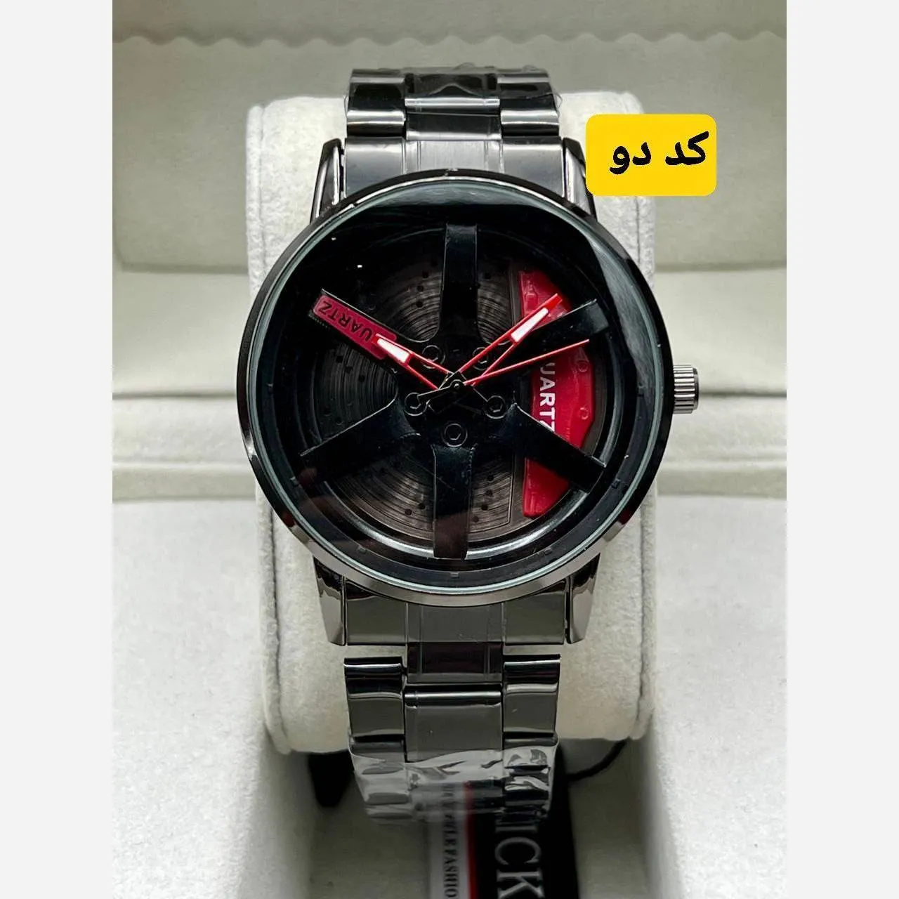 ساعت مچی مردانه اسکمی مدل رینگ اسپرت با بند استیل مشکی و صفحه چرخشی همراه با جعبه کادویی