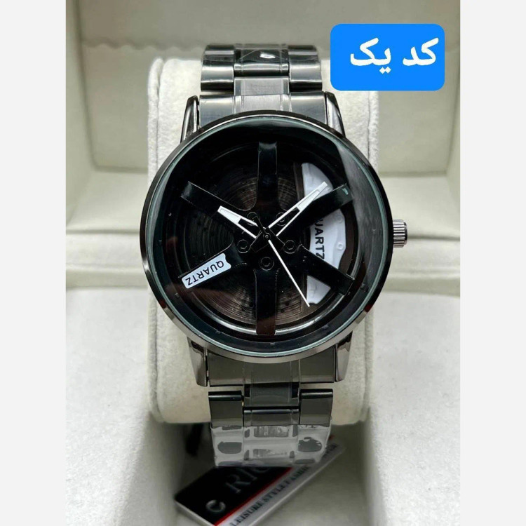 ساعت مچی مردانه اسکمی مدل رینگ اسپرت با بند استیل مشکی و صفحه چرخشی همراه با جعبه کادویی