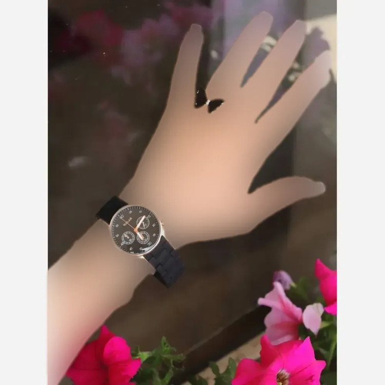 ست ساعت زنانه و دخترانه امپریو آرمانی بند پیو به همراه انگشتر و جعبه کادویی