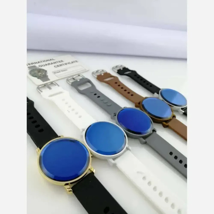 ساعت مچی ال ای دی گرد طرح اپل با بند ژله ای چراغ قرمز