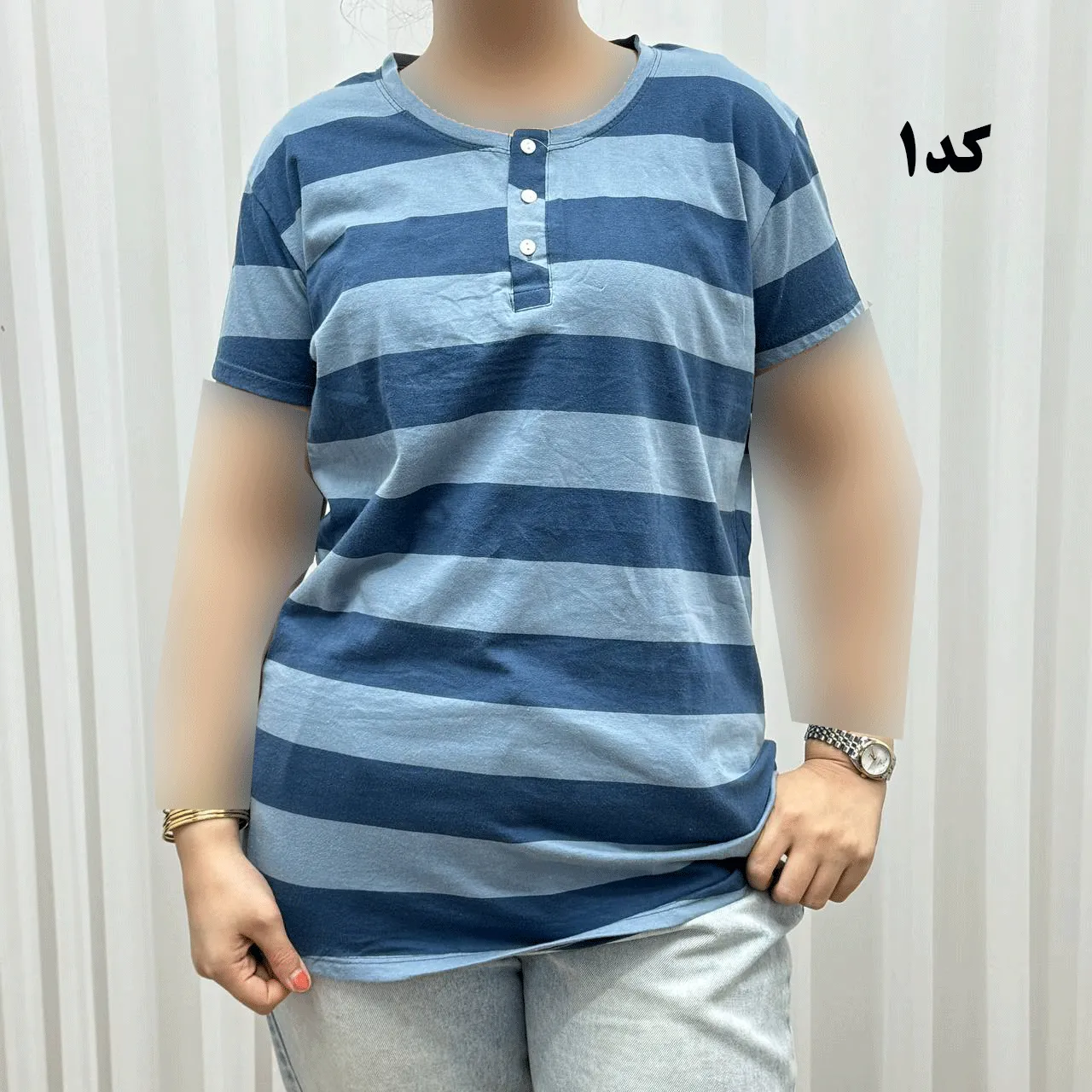 تیشرت H&amp;M جلودکمه کد 1164