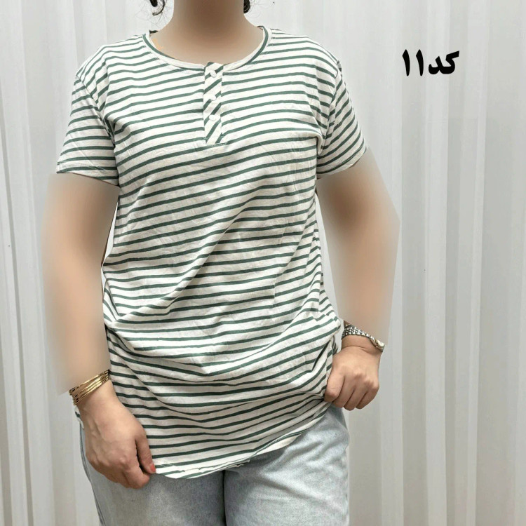 تیشرت H&M جلودکمه کد 1164