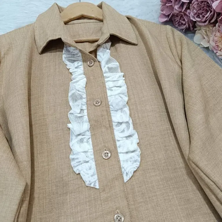 شومیز زنانه مزونی مدل ساحل جنس صوفیا درجه یک فری سایز