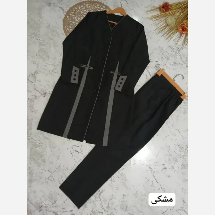 ست مانتو شلوار اداری زنانه مدل بهار ساده جنس پرشین در رنگبندی متنوع