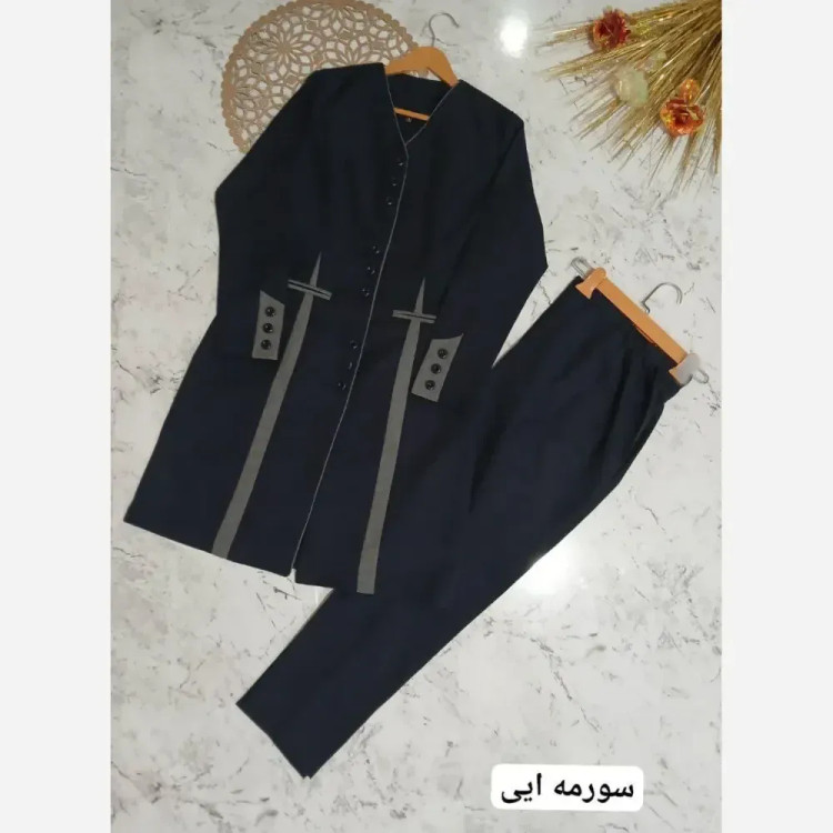 ست مانتو شلوار اداری زنانه مدل بهار ساده جنس پرشین در رنگبندی متنوع
