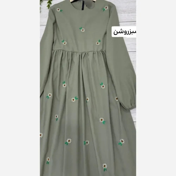 پیراهن زنانه تابستانه مدل محیا جنس لینن فری سایز تا 48