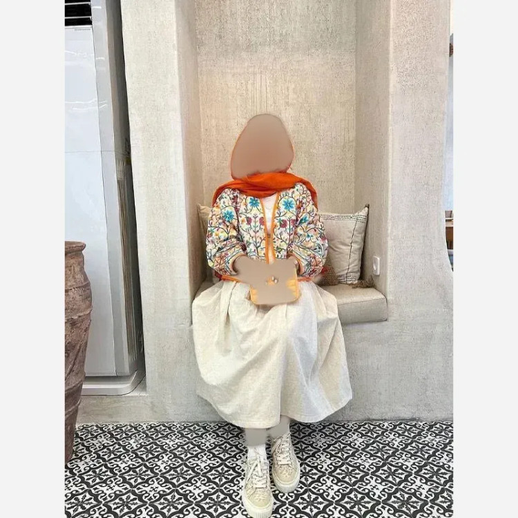 ست کت و دامن زنانه مدل ندا جنس لینن نچرال فری سایز تا 48