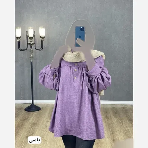 مانتو چیندار آستین بندی زنانه جنس شانتون فری سایز تا 50 رنگبندی سبز و آبی