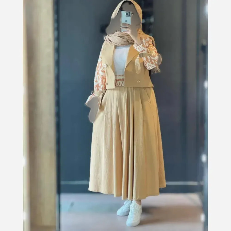 ست کت و دامن زنانه مدل یلدا جنس شانتون درجه یک تابستانه