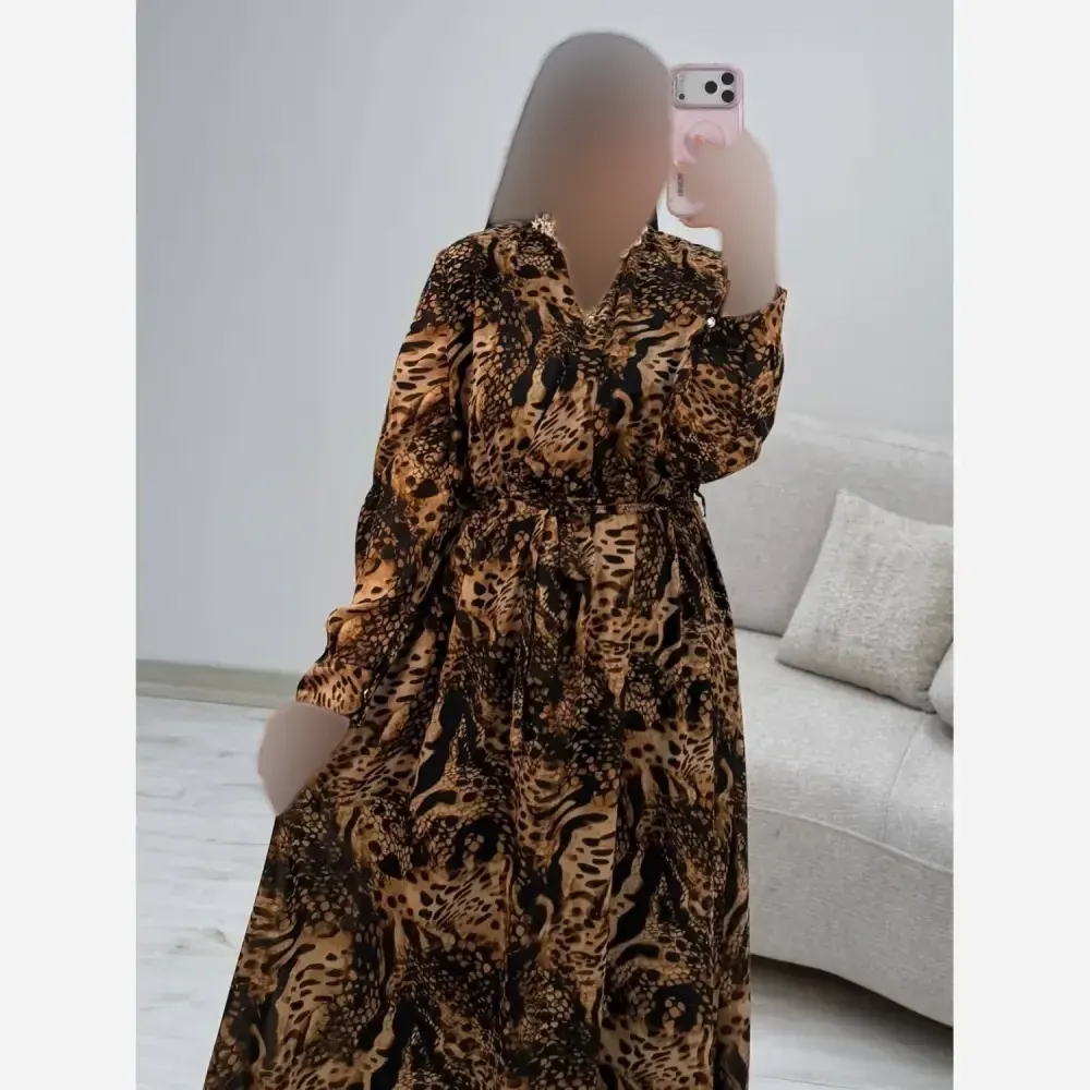 پیراهن ساحلی حریر آستردار زنانه فری سایز مدل دلمار