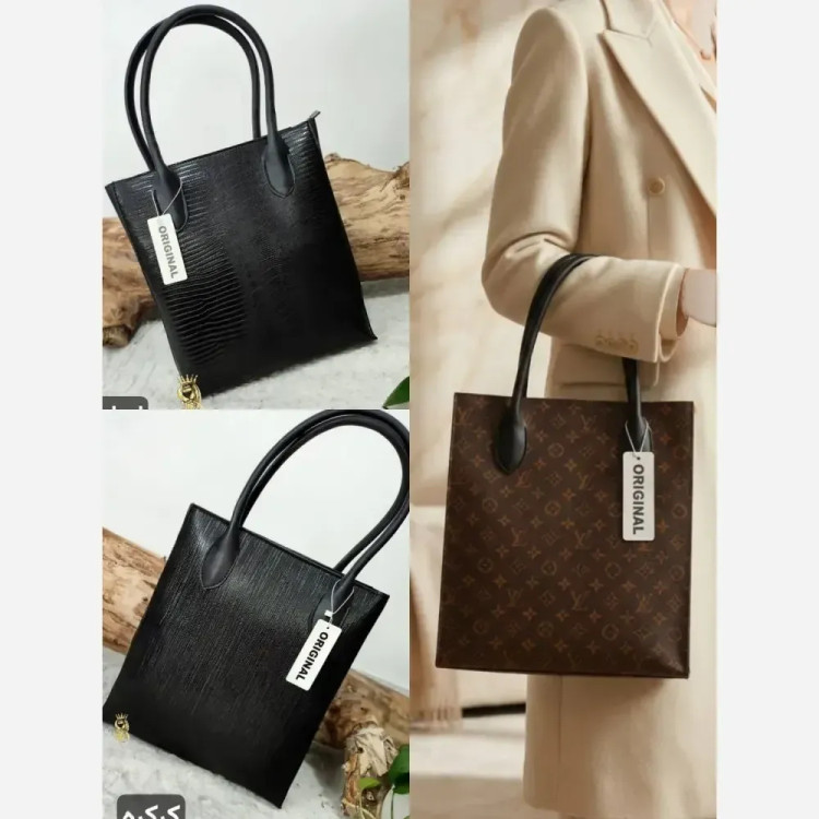 کیف دوقلو زنانه مدل الناز جنس چرم صنعتی درجه یک ابعاد 35 در 31