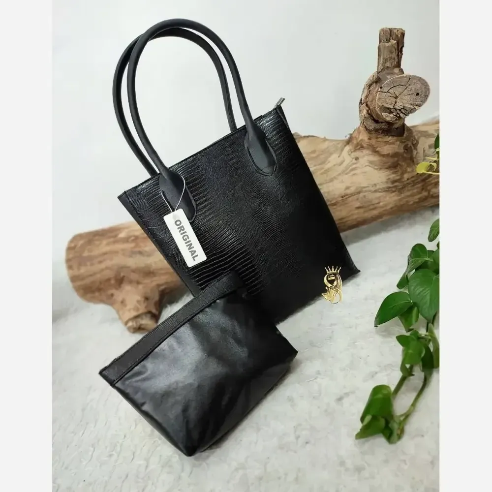کیف دوقلو زنانه مدل الناز جنس چرم صنعتی درجه یک ابعاد 35 در 31
