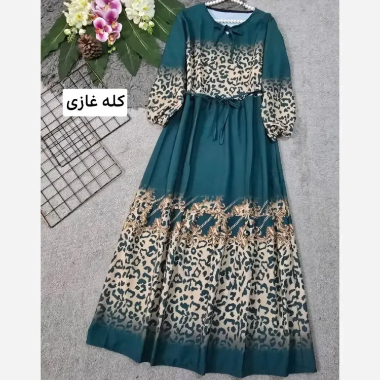پیراهن ساحلی زنانه مدل زعفران جنس بوگاتی فری سایز 36 تا 46