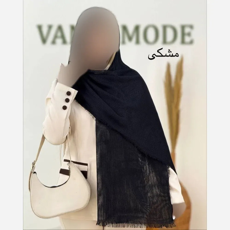 شال پلیسه لمه دار دور ریش ابعاد 175 در 75 سانتی متر