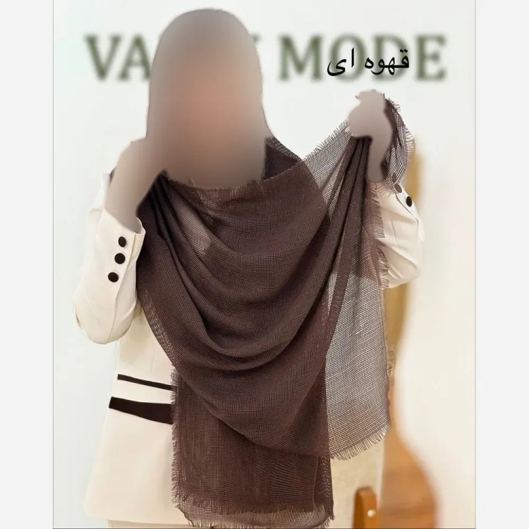 شال پلیسه لمه دار دور ریش ابعاد 175 در 75 سانتی متر