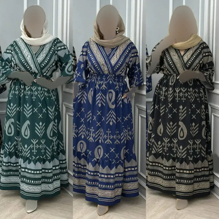 پیراهن ساحلی زنانه طرح سنتی جنس الیزه فری سایز 38 تا 46