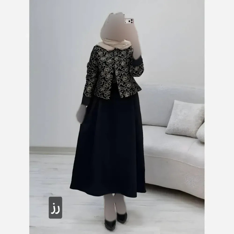 ست کت و سارافون زنانه مدل هما جنس پرشیا و تافته فری سایز 38 تا 46