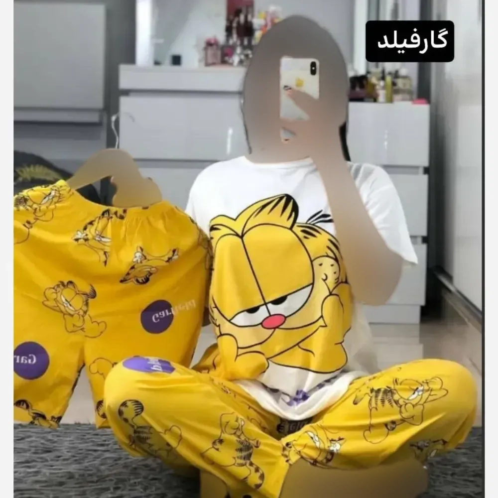 ست سه تیکه راحتی زنانه نخ پنبه فری سایز طرح آناناس و جوجه