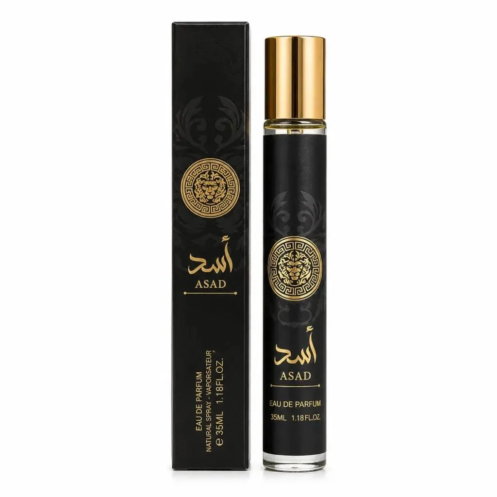 عطر جیبی مردانه اسد ASAD حجم 35 میل با رایحه گرم و ماندگار