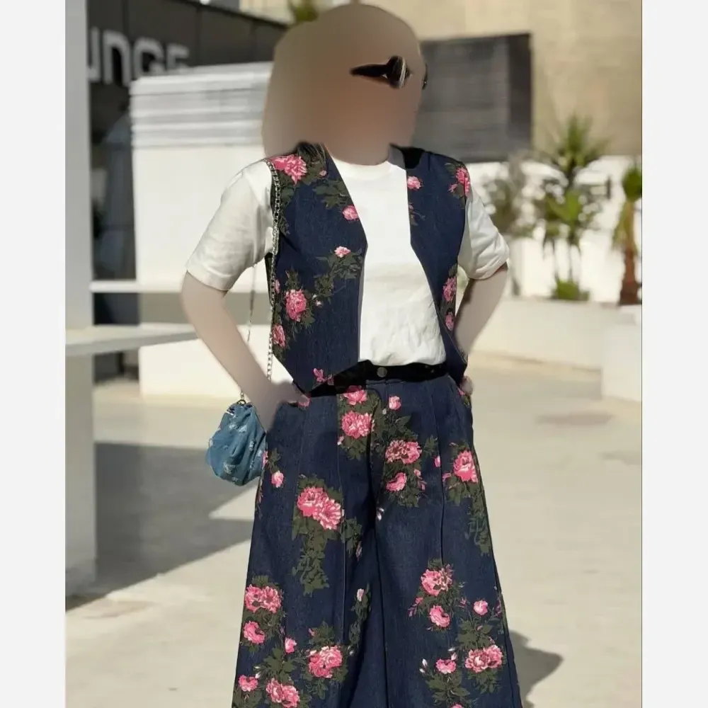 ست کت و سارافون زنانه جنس شانتون و حصیری سایز 38 تا 46