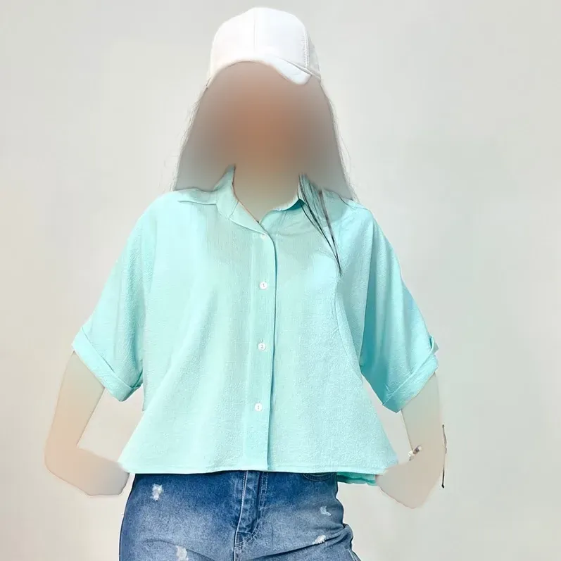 شومیز زنانه آستین کیمونو جنس ینزی خنک تابستانی رنگبندی پاستیلی