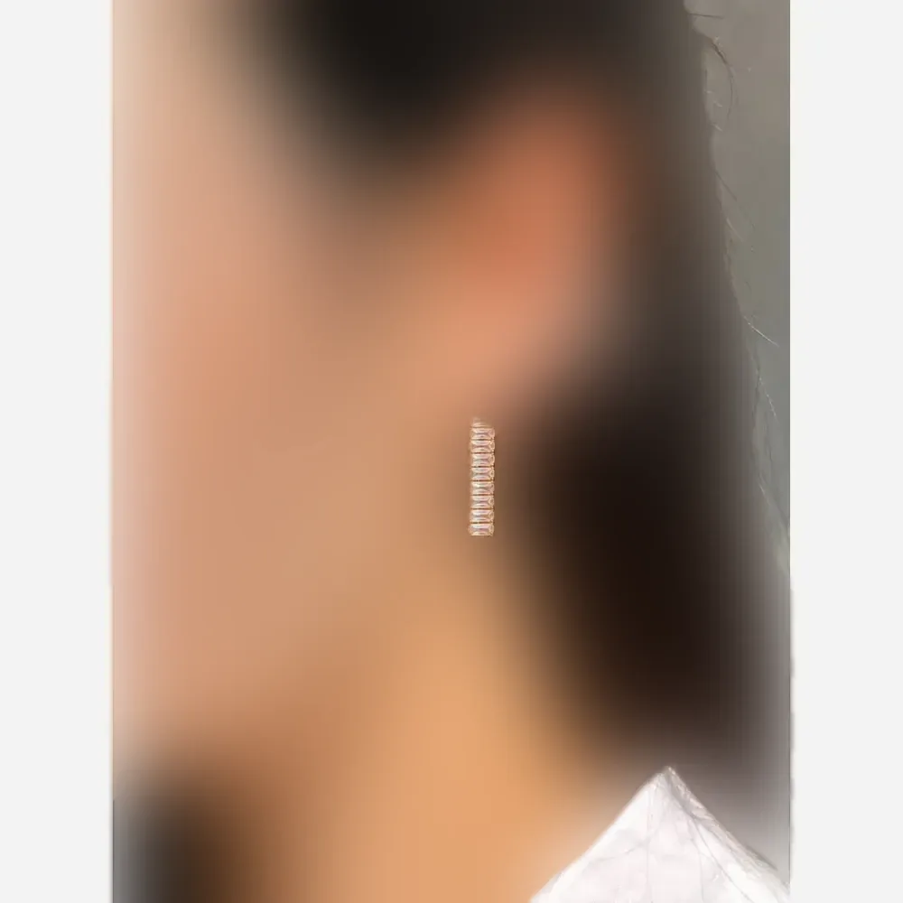 گوشواره دخترانه مدل تنیسیرنگ طلایی از جنس رادیوم
