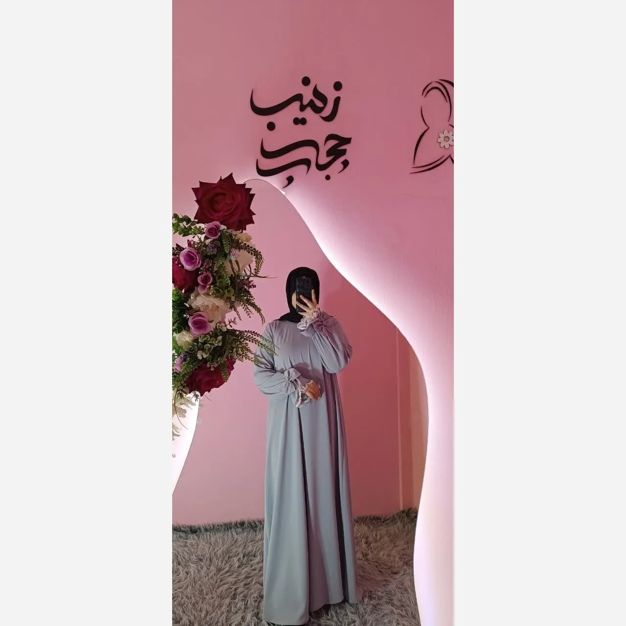 مانتو عبایی زنانه و دخترانه مدل ریحان جنس کرپ سوپر الیزه اعلا