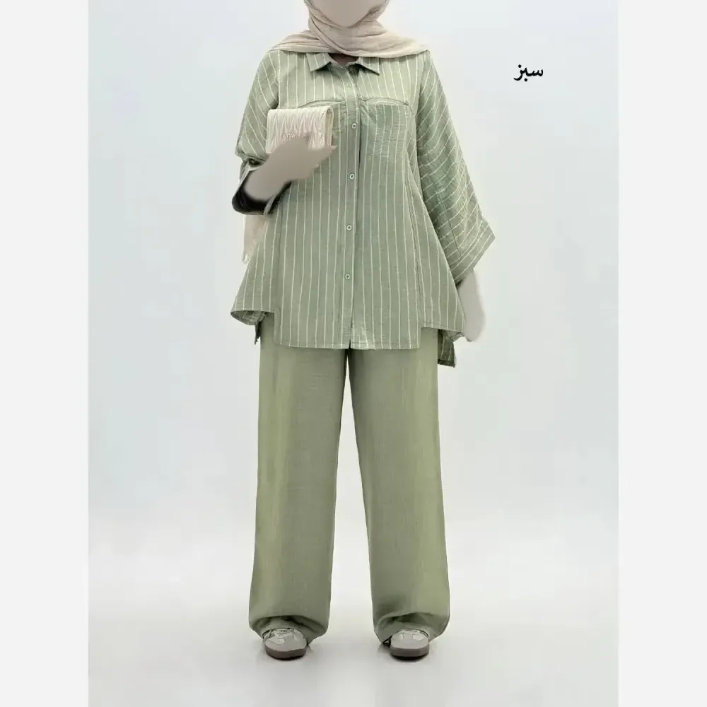 ست شومیز و شلوار زنانه مدل رستا جنس پری در رنگبندی متنوع