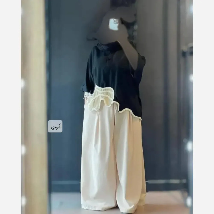 ست کت و سارافون زنانه مدل گلشیفته جنس بابوس و بوگاتی فری سایز تا 48