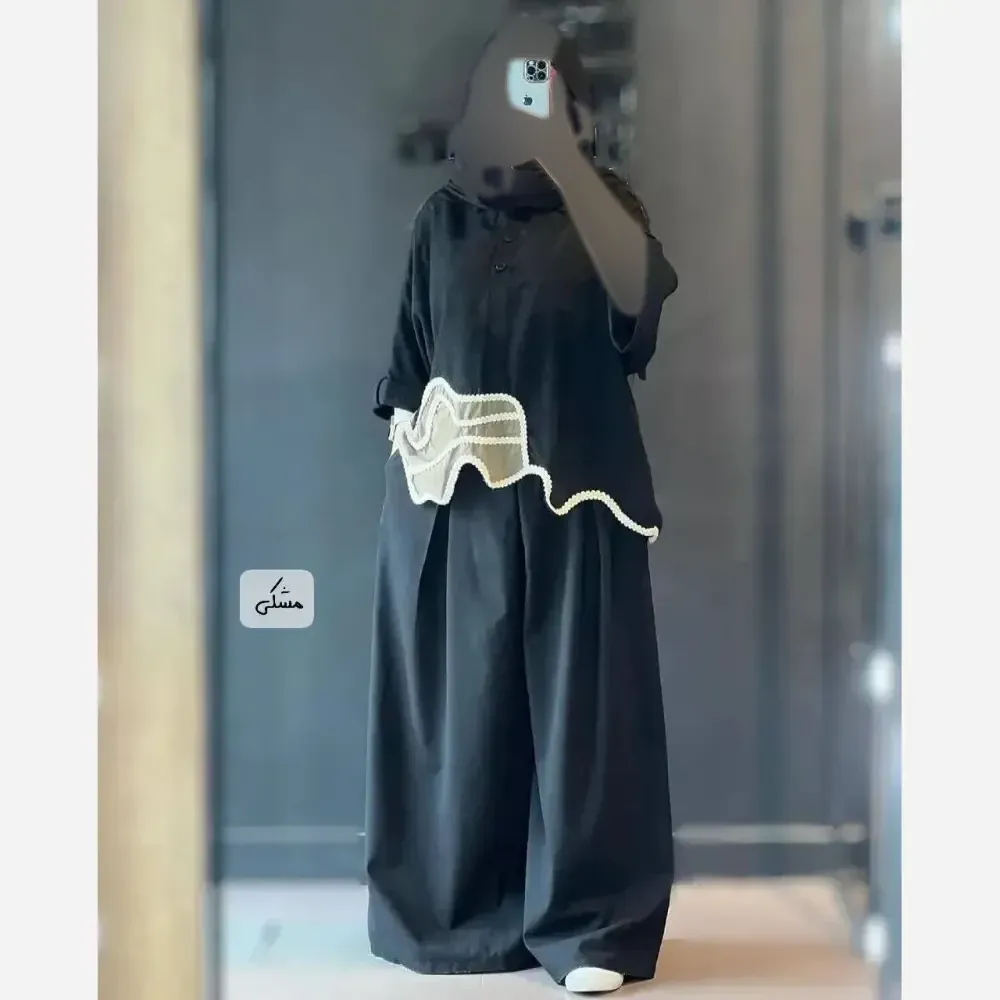 ست کت و سارافون زنانه مدل گلشیفته جنس بابوس و بوگاتی فری سایز تا 48