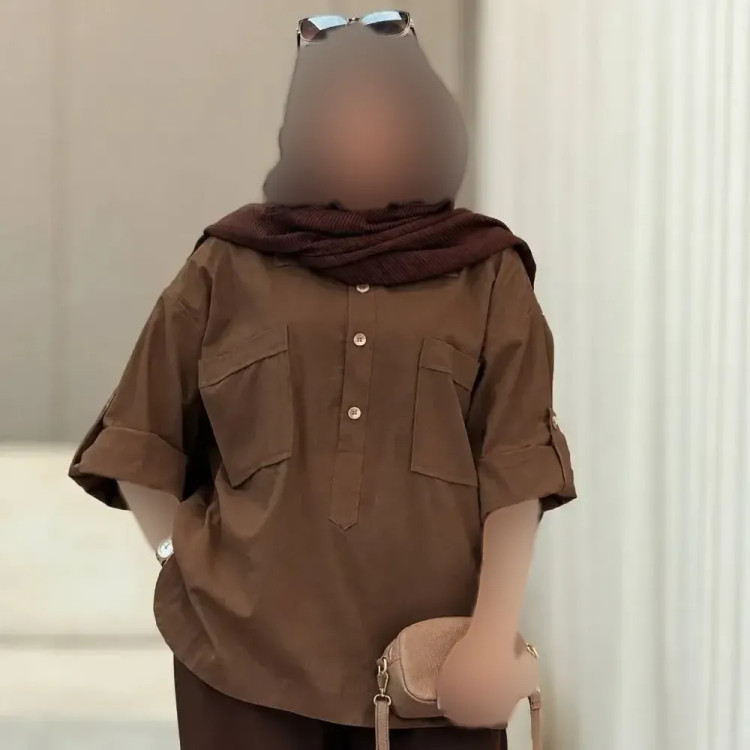 شومیز زنانه مدل بیتا جنس شانتون اسلپ در 5 رنگ متنوع سایز 1 و 2