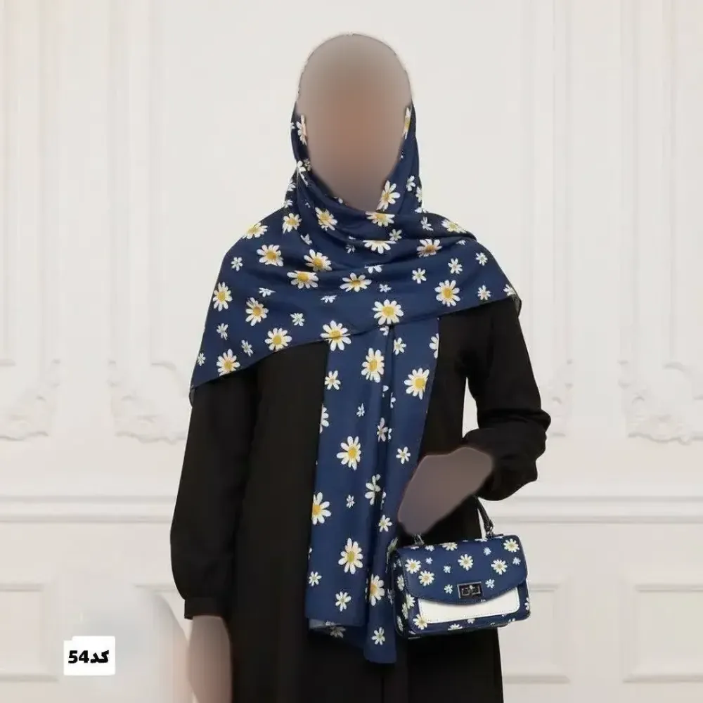 ست کیف و روسری گوچی مدل مخمل و چرم صنعتی به همراه روسری نخی منگولهدار