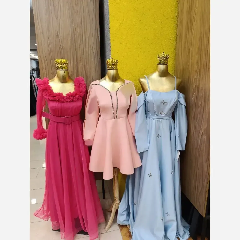 پیراهن ماکسی مجلسی زنانه مدل آتریسا ساتن آمریکایی سنگدوزی شده